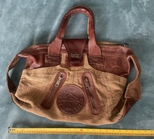 Superdry leather / canvas Duffle Bag . Holiday Holdall 