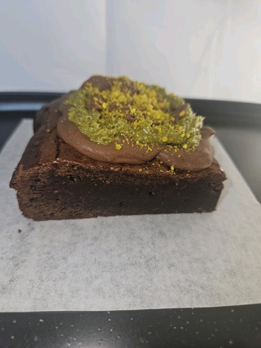 Brownies topped with - topped,