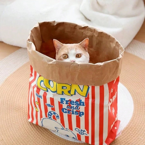 Cat toys cartoon popcorn bag - toys:,