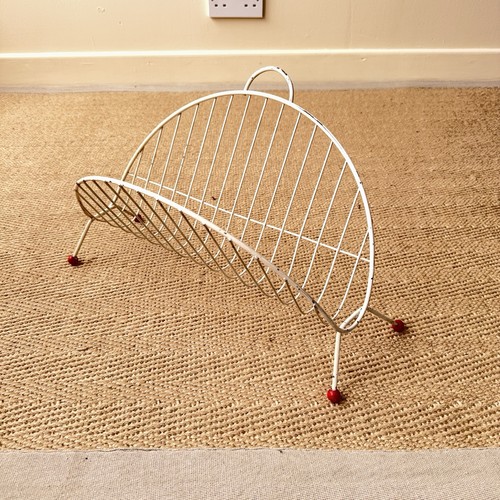 Vintage 1960s white wire metal - vintage,