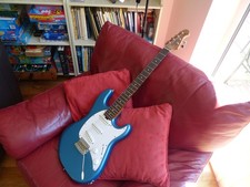 Sterling CT50-SSS Cutlass (Stratocaster-style) 2021 Toluca Lake Blue with upgrad