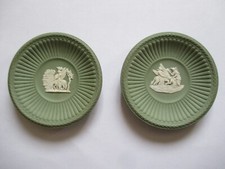 Vintage Wedgewood 2X Small Green Pin Trays 1970's 80's SPECIAL OFFER 4 FOR 3 #1