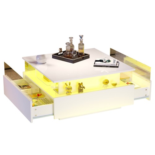 Coffee table with led - coffee,