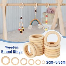 10-50pcs Natural Wooden Round