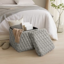 Foldable Faur Fur Storage Box