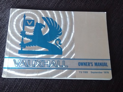 Vauxhall owners manual - owners,