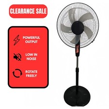 16" Electric Oscillating Floor Standing Tall Pedestal Air Cooling Fan
