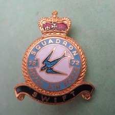 No 72 Squadron Royal  Air Force British RAF/Military Lapel Badge/Brooch
