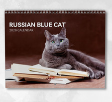 Russian blue cat calendar - russian,