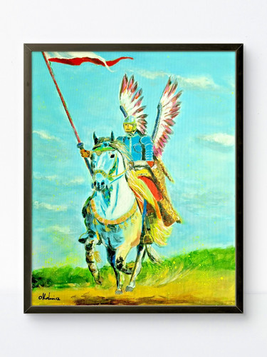 Polish hussar wall art - hussar,
