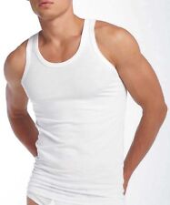 Mens Vest Tops 100% Cotton Plain Classic Vests Summer Training Gym Tank Top Pack