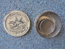 Vintage( late 50s) Propert's Leather and Saddle Soap Tin with contents 
