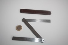 Vintage Chesterman Sheffield England No. 891 Metal Folding Ruler - Presentation