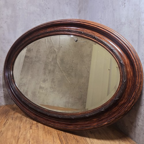 Large oval bevelled edge wall - large,
