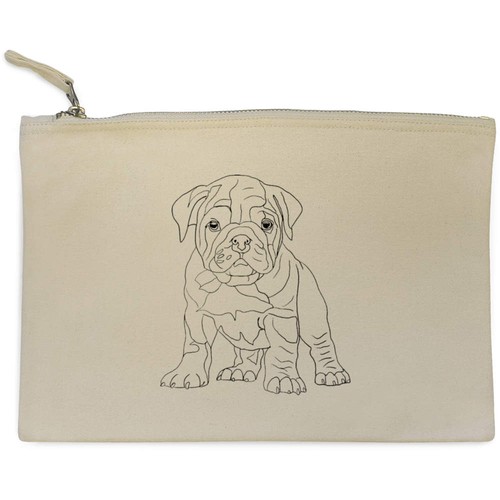 British bulldog puppy canvas - bulldog, puppy'