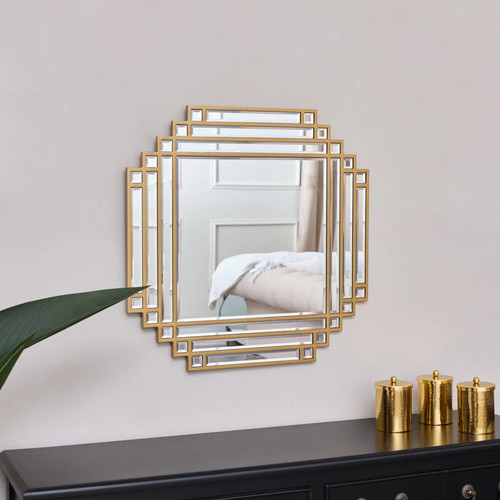 Square gold art deco - art,
