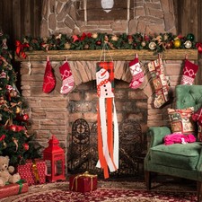  Hanging Ornaments Outdoor Holiday Yard Flags Decorative Windsock