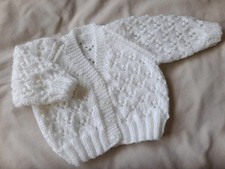HAND KNITTED WHITE BABY