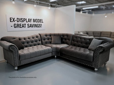 Grey Velvet Chesterfield