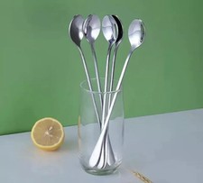 2-20x Long Handle Tea Spoons Stainless Steel Teaspoon Quality Cutlery Ice Cream