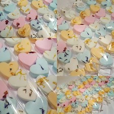 100 mixed MINI HEARTS  bath