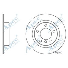 2x Brake Discs Solid For Mini Cooper S Paceman R61 1.6 Apec Red Rear 34209804830