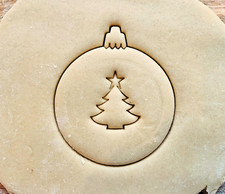 Christmas Tree Bauble Cookie Cutter - Christmas cookie cutter - xmas Biscuits