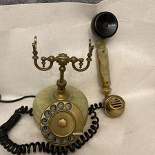 Ornate Decorative Marble Onyx Telephone Rotary Romantic Beautiful
