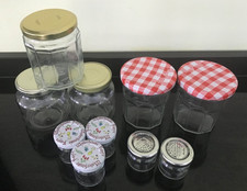 2 Bonne Maman Jars 3 Glass Jars 2 Tiptree & 3 Waterhouse Fayre Jars Recycling