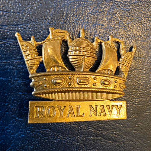 Vintage royal navy brass - vintage, cap