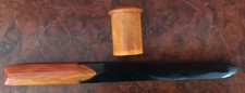 Vtg Art Deco Carvacraft Bakelite Butterscotch Catalin Letter Opener & String Pot