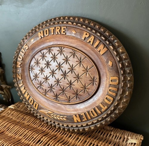 Vintage french carved bread - carved,