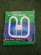 Bell CFL Square 4 pin 28w Fluorescent Bulb White GR10q Energy Saving New in Box