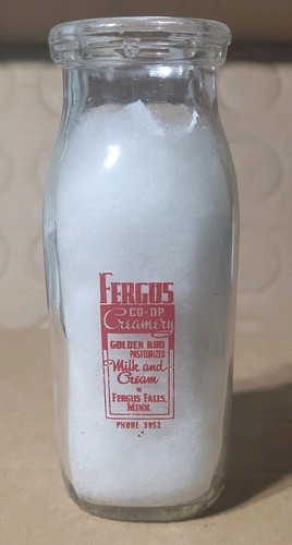 Half pint milk bottle - half,