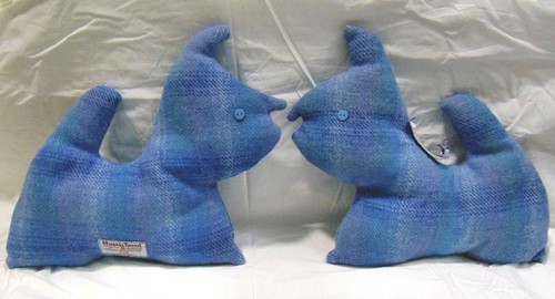 Pair blue harris tweed - of,