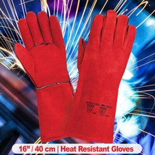 10 X Welding Gloves Red