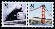 USA 1998 TRAINS & BRIDGE MNH