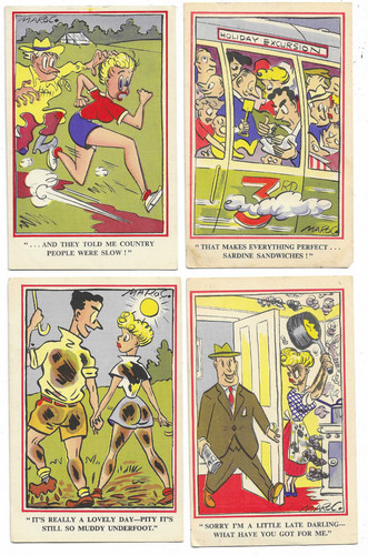 Comic saucy postcard - postcard, by