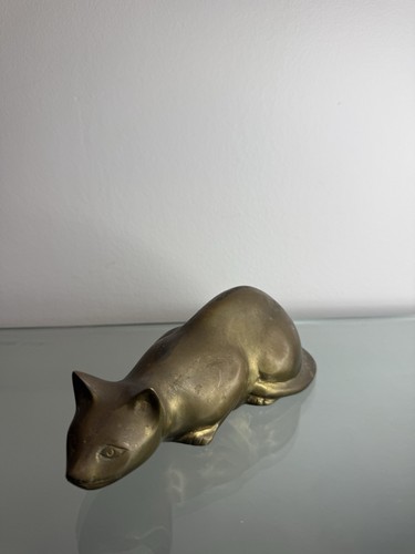 Vintage metal cat figurine - vintage,