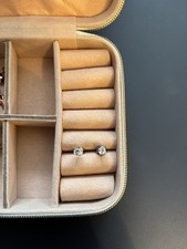 0.2 Carat Natural Diamond Stud Earrings Set In 18k White Gold