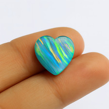 Boulder Opal Doublet Heart Cut