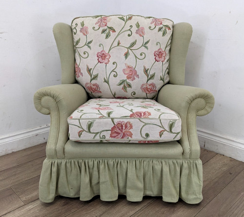 Armchair vintage wingback sage - wingback,