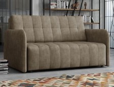 3-Seater Sofa Bed VIVA GRAND III with Storage Fabric Springs Modern Comfortable