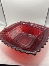 Ruby Fostoria Square Diamonds