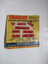 Stork (Table Margarine) Cake Decoration Set Vintage 1950s
