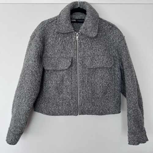 Zara grey short boucle - zara,