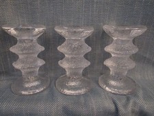 3 x  Vintage Iittala Finland  Fesitvo   Candle Holders Timo Sarpaneva  Signed