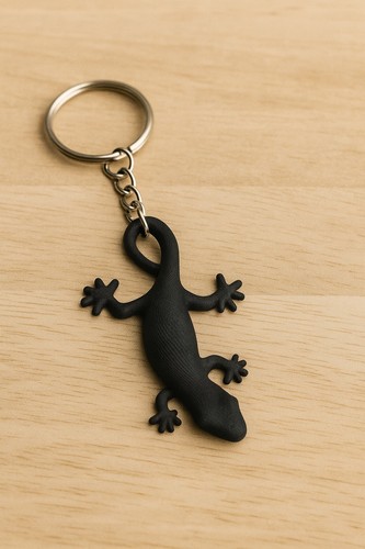Printed gecko keychain - 3d,