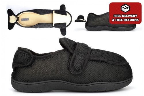 Mens wide fit slippers - mens,