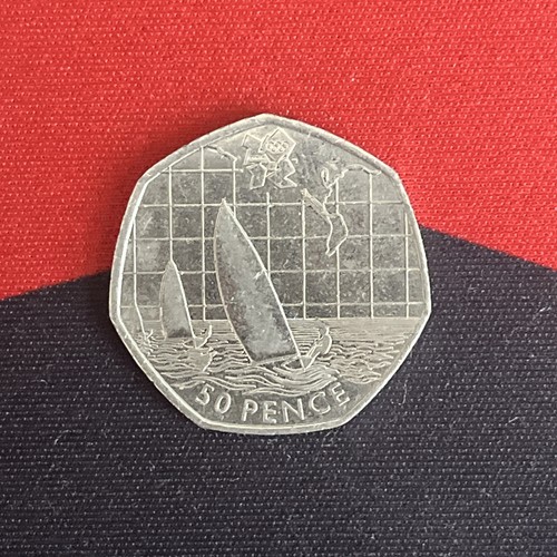 Sailing 50p coin fifty - sailing,